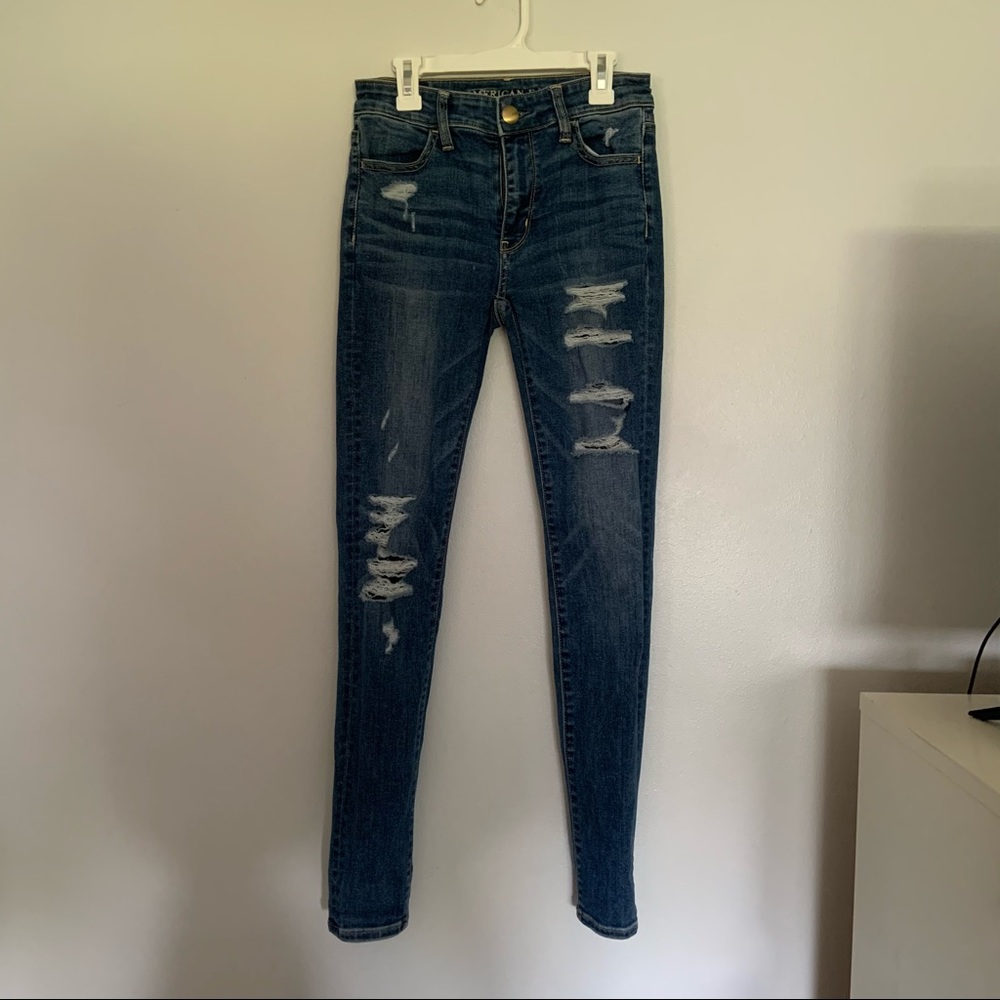 American eagle super stretch high rise jeans